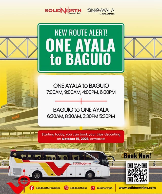 Solid North Transit Makati-Baguio bus trips